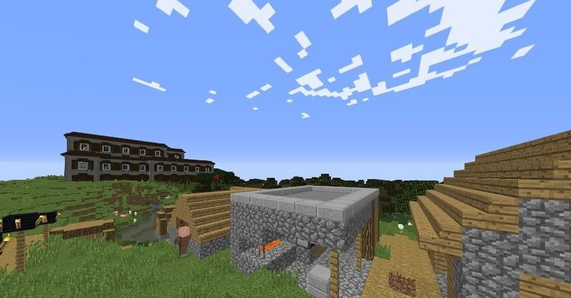 Beautiful Village And Mansion Seed 1 15 1 1 14 4 1 12 2 Views 458 Wminecraft Net