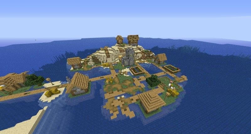 Island Village With Spawner Seed 1 15 2 Views 307 Wminecraft Net