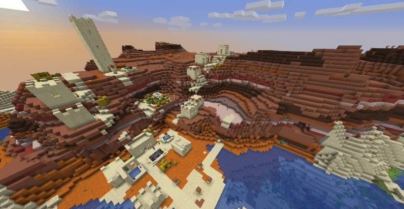 Strange Village In Mesa Seed For Minecraft 1 16 2 1 15 2 1 14 4 Views 287 Wminecraft Net