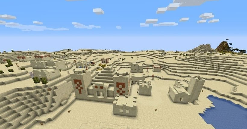 Two Desert Villages And Temple Seed 1 15 X 1 14 X Views 184 Wminecraft Net