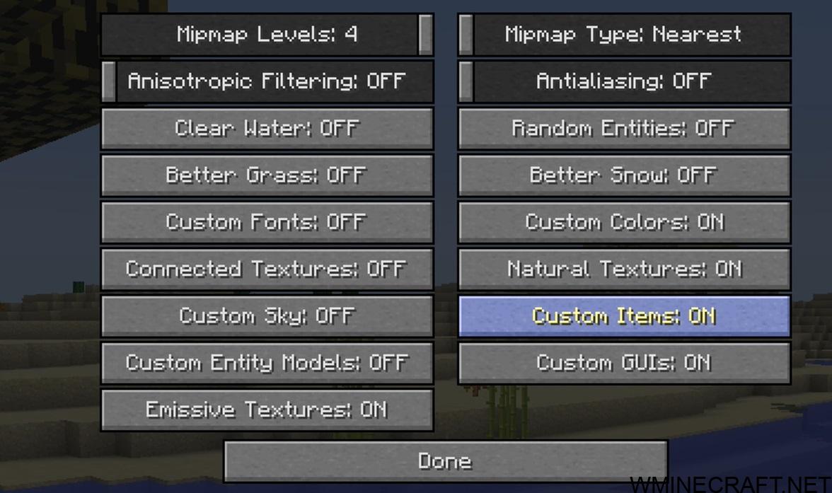 Optifine 1.16.3