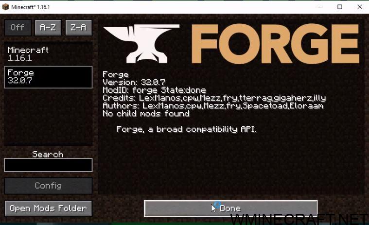 download minecraft forge on mac