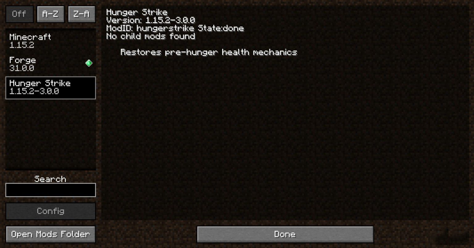 Hunger Strike Mod 1.16.1/1.15.2 - Widen your food inventory in Minecraft