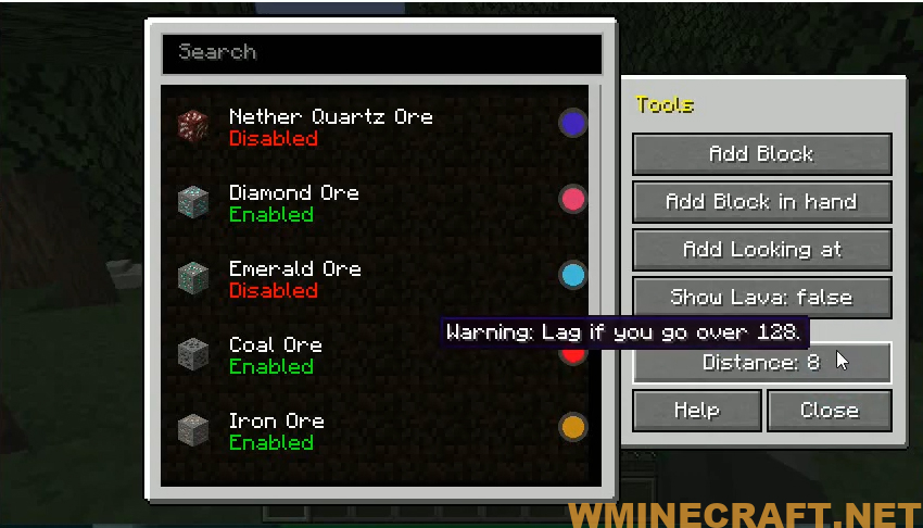 Advanced XRay Mod 1.16.5/1.15.2 highlights useful blocks in the Minecraft