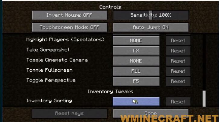 inventory tweaks mod 1.16.4