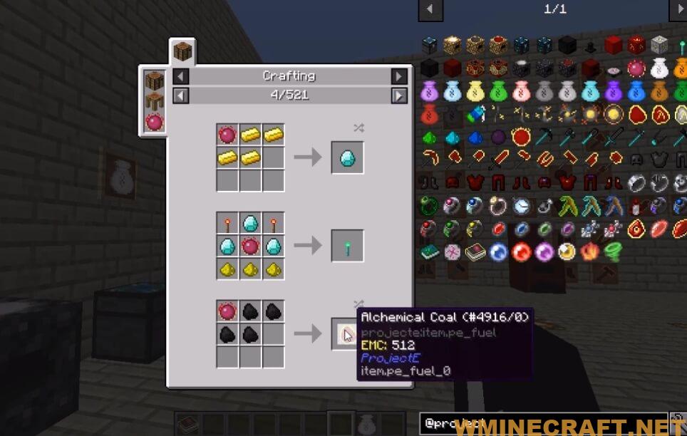 ProjectE Mod 1.16.5-1.16.2-1.15.2-1.14.4-1.12.2 - Wminecraft.net