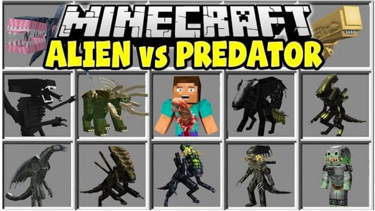 Refresh Minecraft world with Aliens vs. Predator Mod 1.12.2-1.10.2