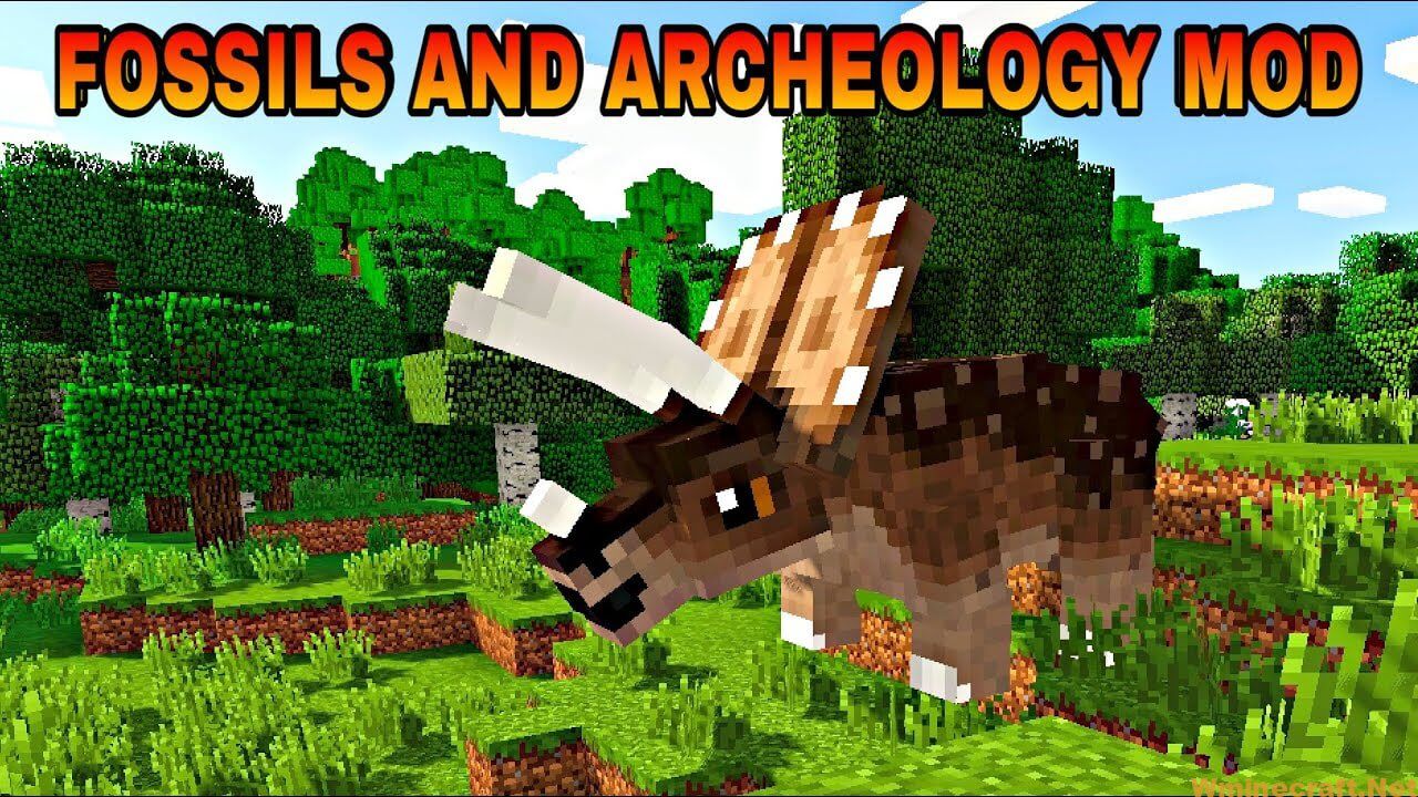 Fossils and Archeology Revival Mod 1.12.2 for Minecraft Dinosaurs