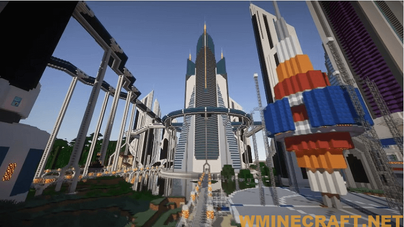 minecraft futuristic city map 1.7.10