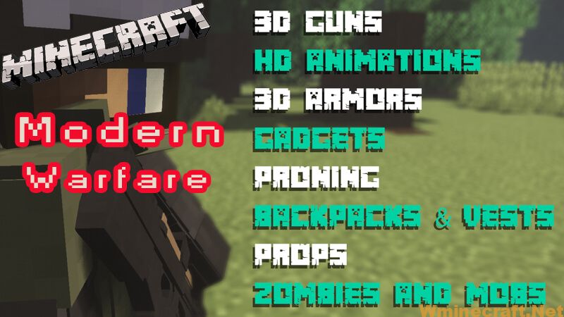 Mw Mod Modern Warfare Mod 1.12.2 – 3D gun model Minecraft - Wminecraft.net