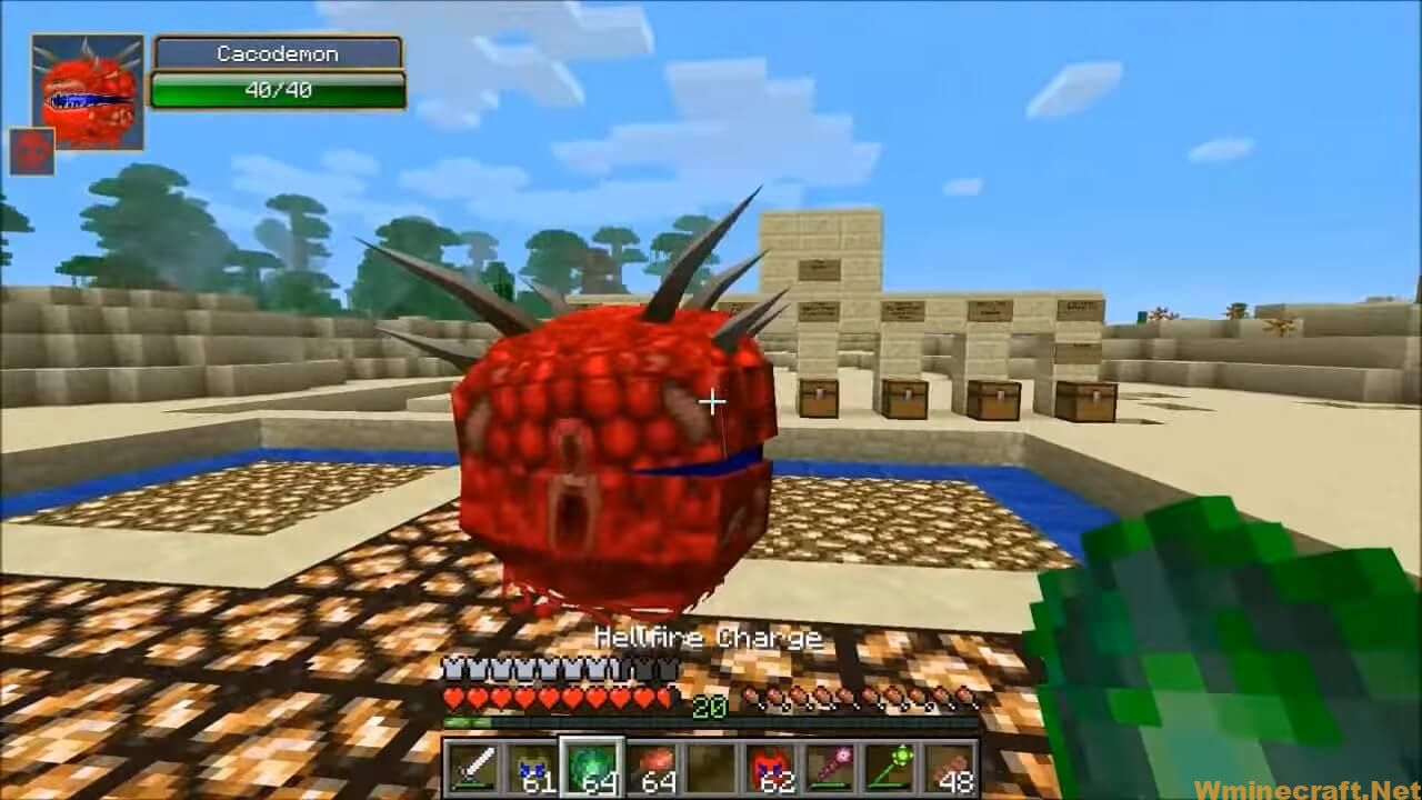 Giant creatures in minecraft with the support of Lycanites Mobs Mod