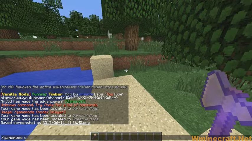 Minecraft Yinder Mod Timber Mod 1.18.1, 1.17.1: One Block Chop, Many Tree Drop - Wminecraft.net