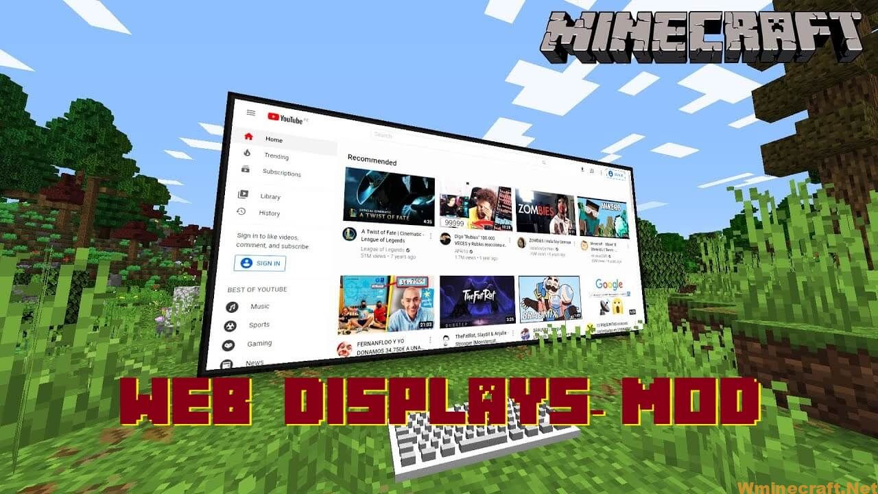 Web Displays Mod 1 12 2 And 1 10 2 Watch Internet On Minecraft Wminecraft Net