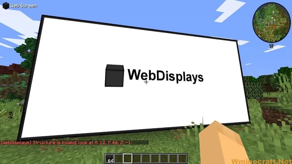 Web Displays Mod 1.12.2 and 1.10.2(Watch on Minecraft