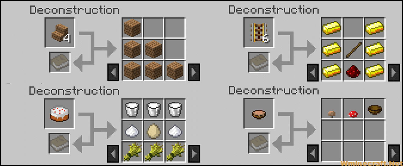 Deconstruction Table Mod for Minecraft 1.12.2/1.10.2 [swords, armor ...