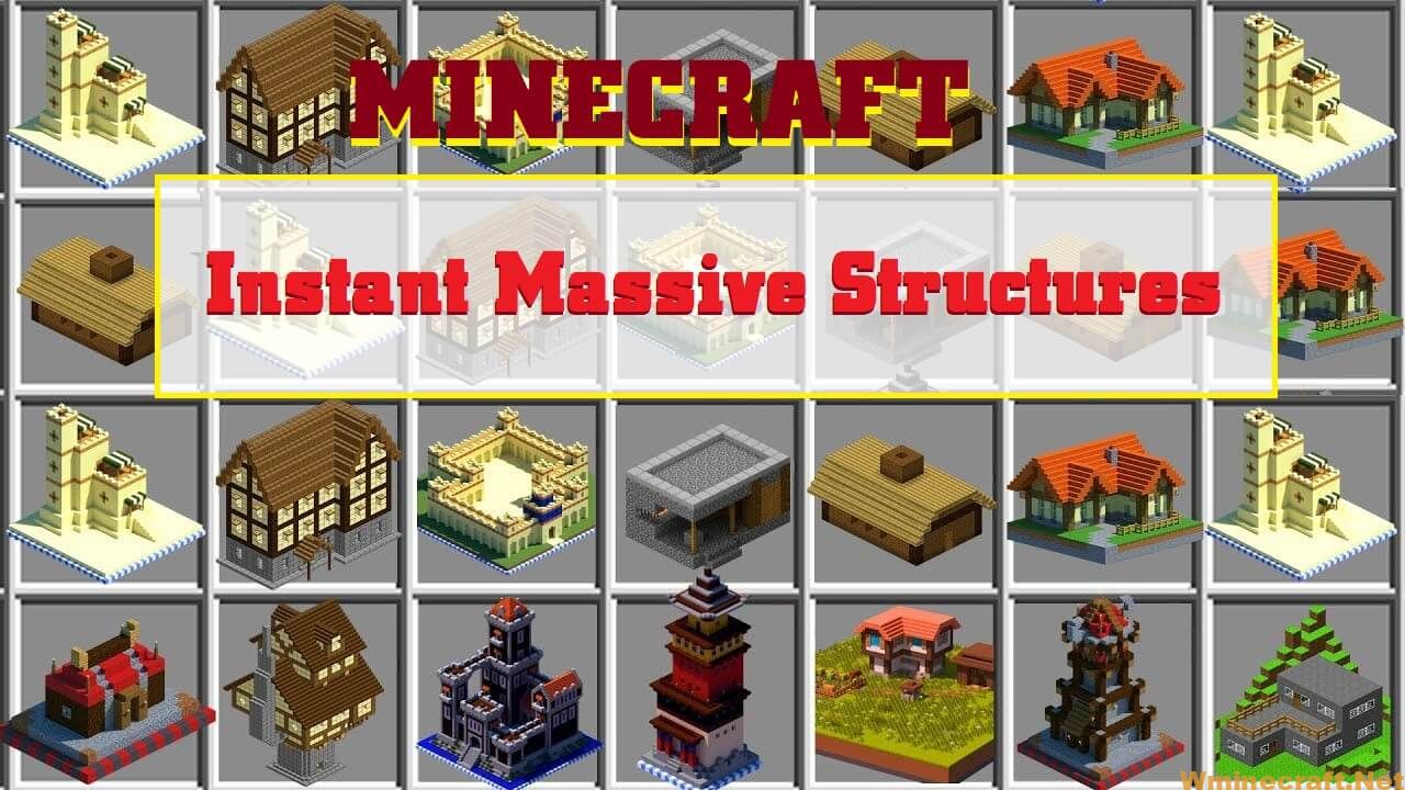 minecraft mmos instant massive structure mod easy