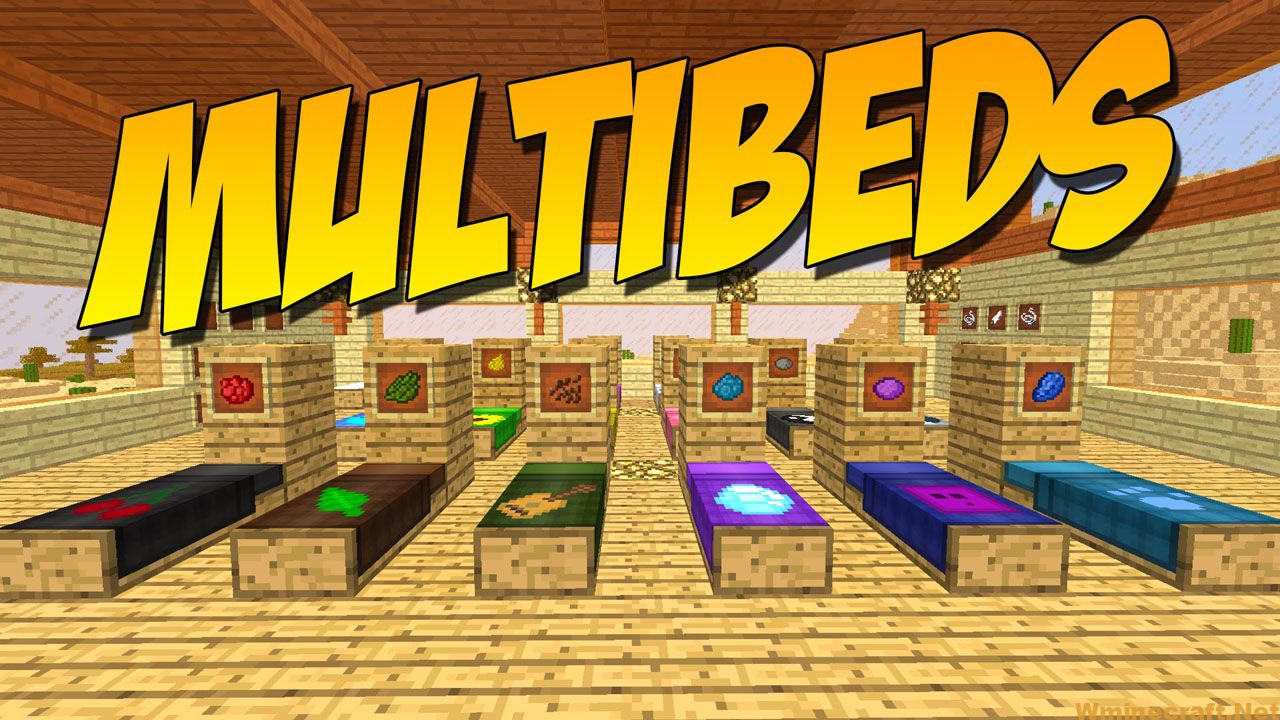 Multibeds Mod 1 18 1 1 17 1 Custom Beds With 16 Colors And Many Logo Options Wminecraft Net