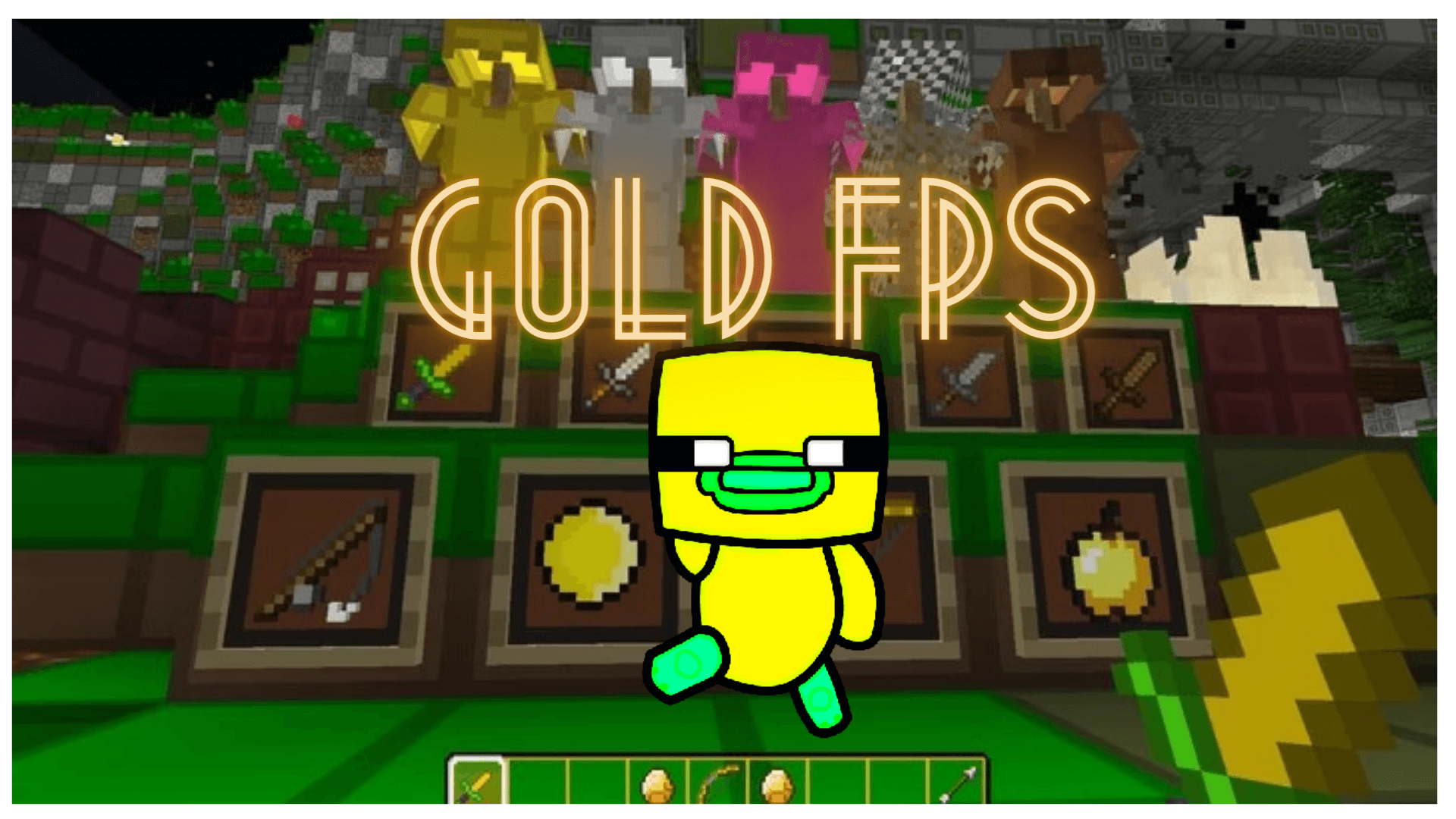 Gold FPS Resource Pack for Minecraft: Increasing FPS & PvP - Wminecraft.net