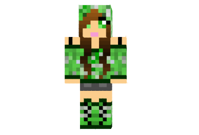 halloween skin creeper girls minecraft free