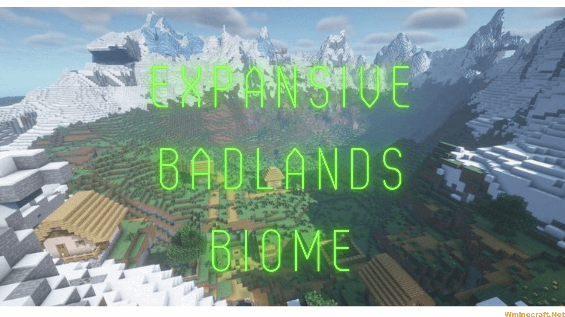 Expansive badlands biome