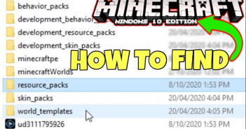 How to Find Minecraft Windows 10 Edition Folder