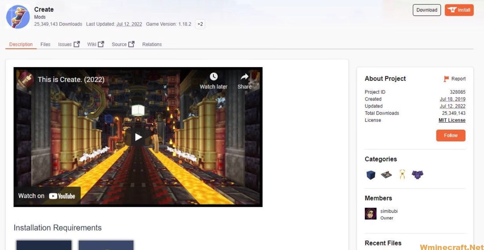 How to install Minecraft Create mod - Wminecraft.net